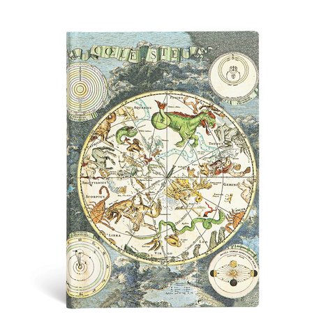 Celestial Planisphere, Early Cartography, Softcover Flexi, Mini, Lined, 176 Pg, 100 GSM