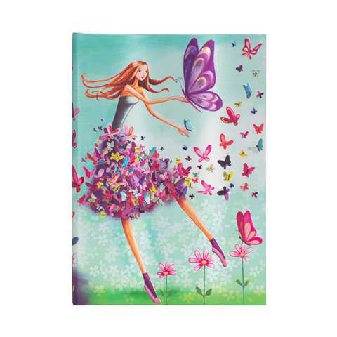 Summer Butterflies, Mila Marquis Collection, Hardcover, Midi, Lined, Elastic Band Closure, 144 Pg, 120 GSM