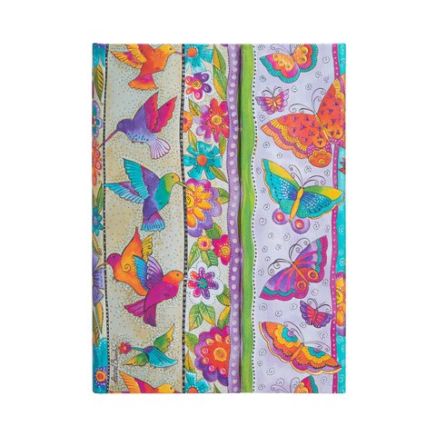 Hummingbirds & Flutterbyes, Playful Creations, Hardcover, Midi, Lined, Wrap Closure, 144 Pg, 120 GSM