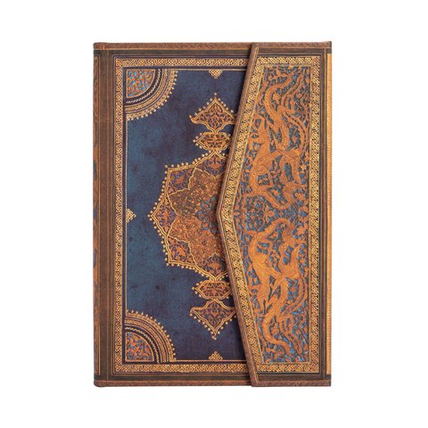 Safavid Indigo, Safavid Binding Art, Hardcover, Mini, Lined, Wrap Closure, 176 Pg, 85 GSM