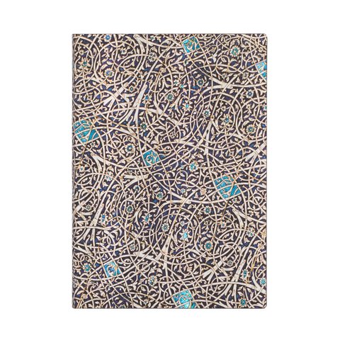 Granada Turquoise, Moorish Mosaic, Softcover Flexi, Midi, Unlined, 176 Pg, 100 GSM