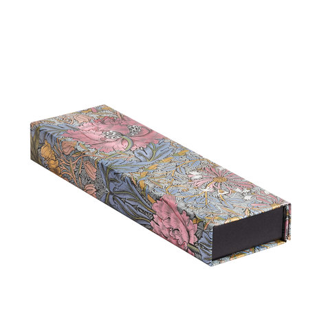 Morris Pink Honeysuckle, William Morris, Pencil Case, Wrap Closure