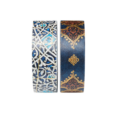 Granada Turquoise/Safavid Indigo, Pack of 2 Rolls of Washi Tape