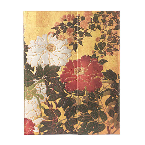 Natsu, Rinpa Florals, Hardcover Journal, Ultra, Lined, Wrap, 144 Pg, 120 GSM