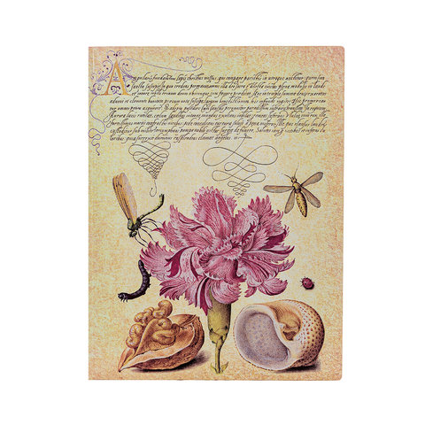 Pink Carnation, Mira Botanica, Softcover Flexis, Ultra, Lined, Elastic Band, 176 Pg, 100 GSM