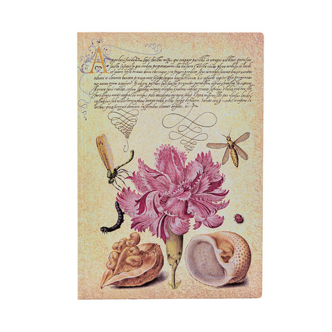 Pink Carnation, Mira Botanica, Softcover Flexis, Midi, Lined, Elastic Band, 176 Pg, 100 GSM