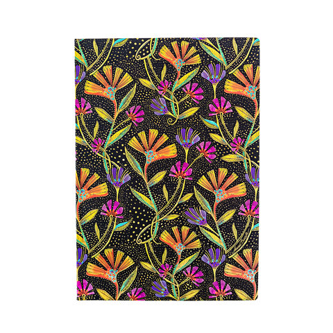 Wild Flowers, Playful Creations, Softcover Flexis, Midi, Lined, Elastic Band, 176 Pg, 100 GSM