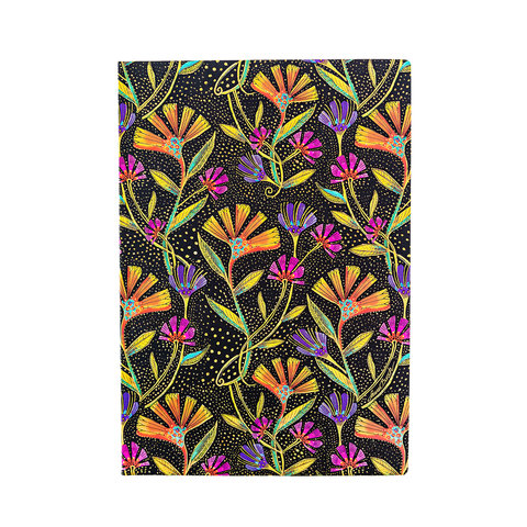 Wild Flowers Midi Lined Softcover Journal, 176pg, 100GSM, Laurel Burch Collection by Paperblanks (Playful Creations)