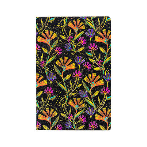 Wild Flowers Mini Lined Softcover Journal, 208pg, 80GSM, Laurel Burch Collection by Paperblanks (Playful Creations)