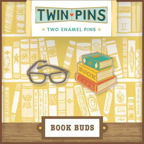 Book Buds Twin Pins