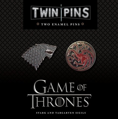 Game of Thrones Twin Pins: Stark and Targaryen Sigils