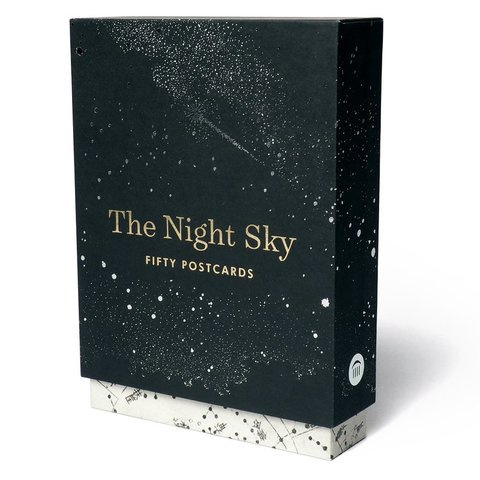 The Night Sky: Fifty Postcards (50 designs; archival images, NASA ephemera, photographs, and more in a gold foil stamped keepsake box;)