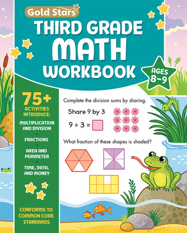 Third Grade Math Workbook Ages 8 to 9: 75+ Activities Multiplication & Division, Fractions, Area & Perimeter, Data, Math Facts, Word Problems, . . . (Common Core) (English and Korean Edition)