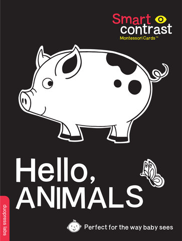SmartContrast Montessori Cards(TM): Hello, Animals