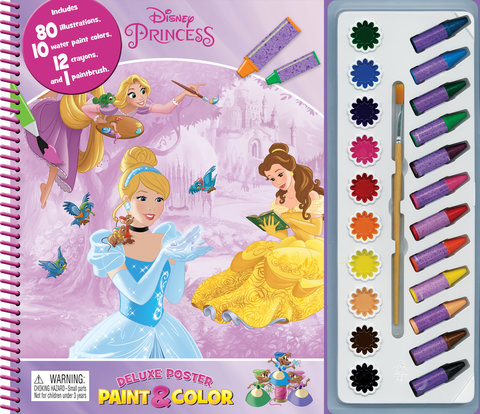 DISNEY PRINCESS DELUXE POSTER PAINT & COLOR