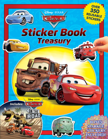 DISNEY CARS (W/ON THE ROAD) STICKER BOOK TREASURY