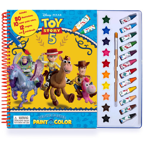 DISNEY TOY STORY (WITH 5) DELUXE POSTER PAINT & COLOR