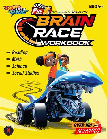 Hot Wheels Brain Race PreK Workbook