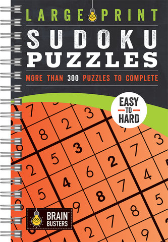Large Print Sudoku Puzzles Orange