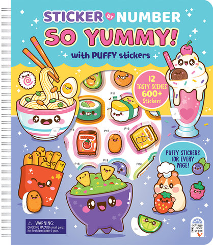 Sticker by Number So Yummy with Puffy Stickers