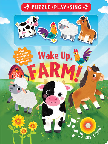 Wooden Puzzle Piece Sound Book Wake Up, Farm!