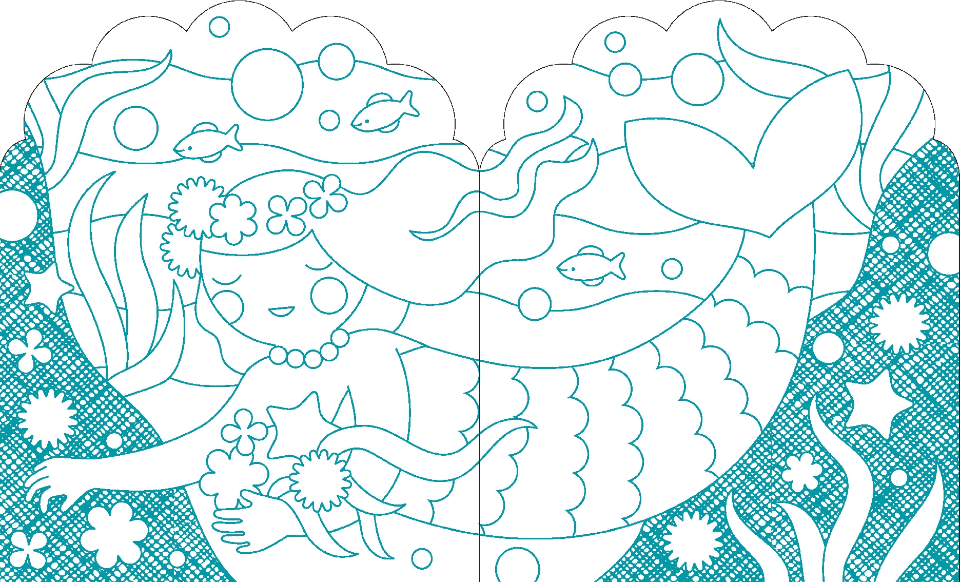 Coloring Book with Stickers Mermaids