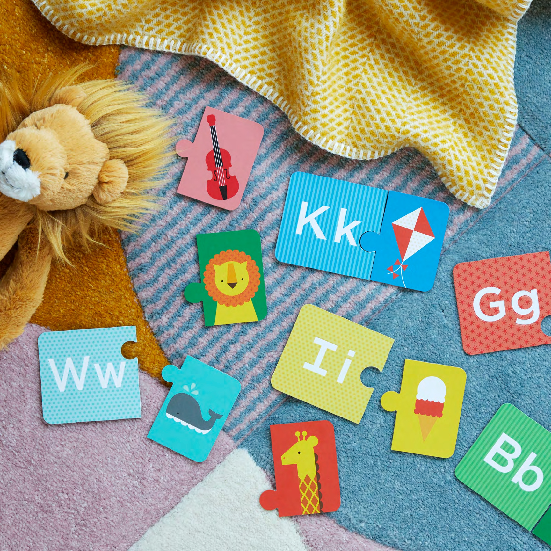Matching Alphabet Two-Piece Puzzles