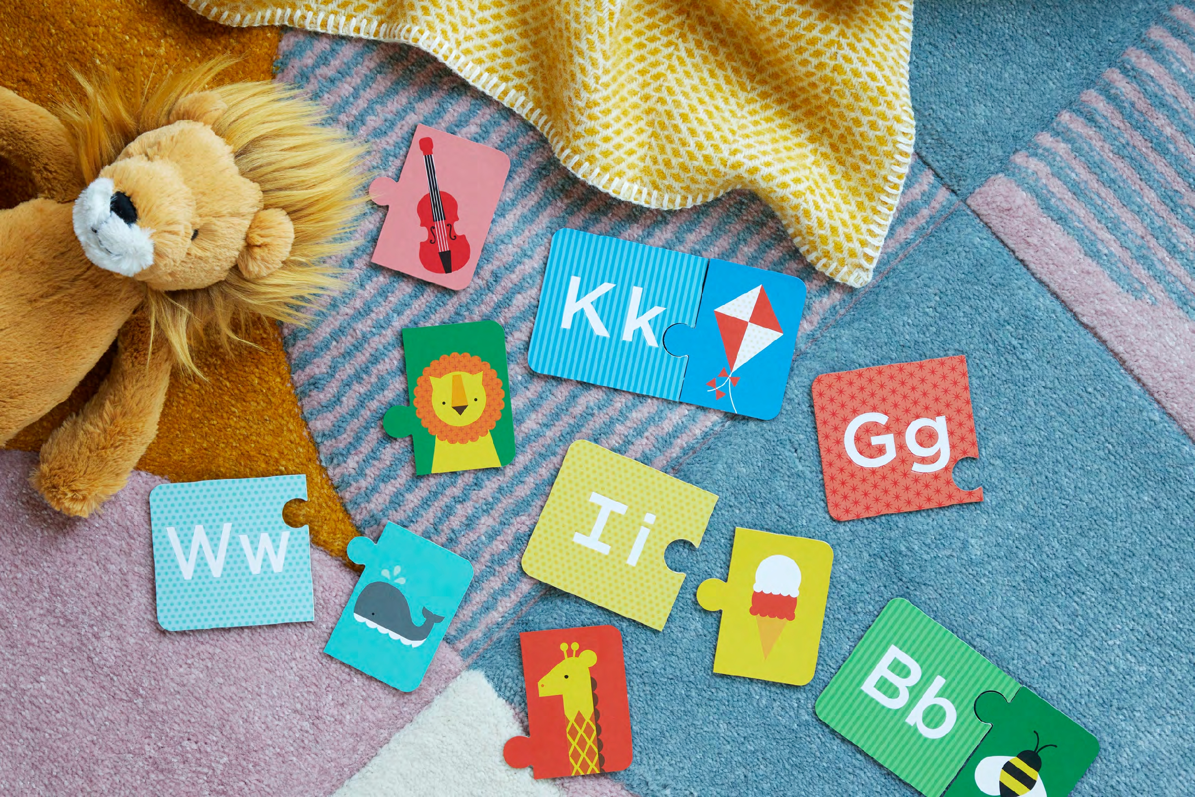 Matching Alphabet Two-Piece Puzzles