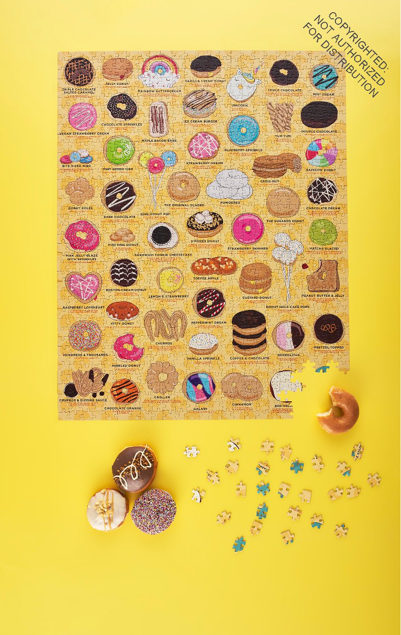 Donut Lover's 1000 Piece Jigsaw Puzzle