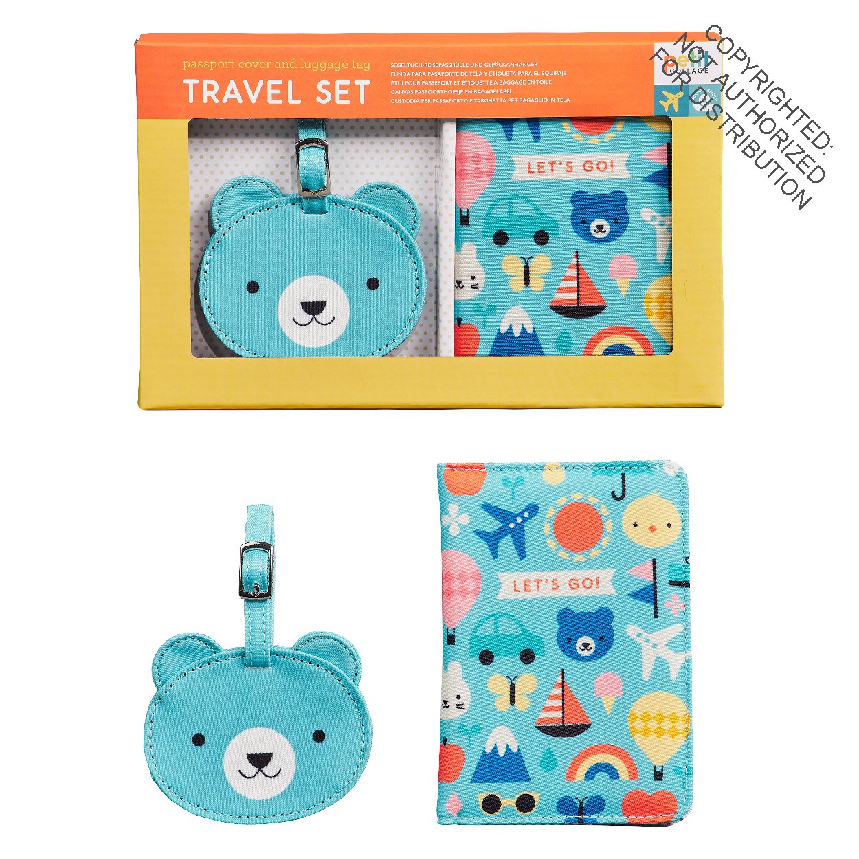 Baby Travel Set - Passport Cover and Luggage Tag