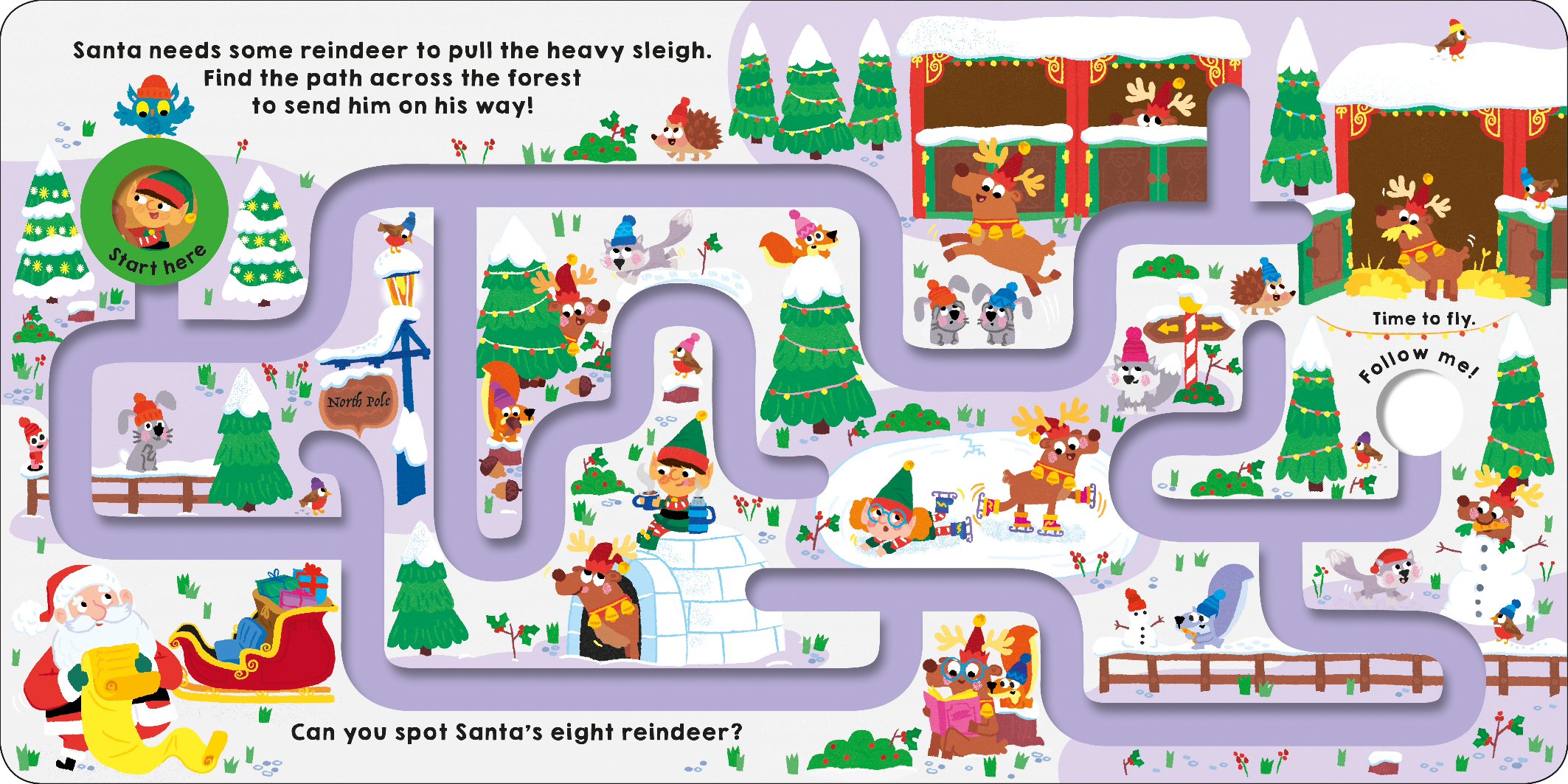 Maze Book: Follow Me Santa