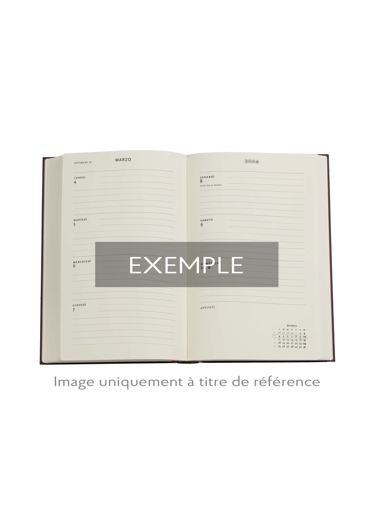 2026 First Folio, Shakespeare's Library, 12-Month Planner, French, Mini, Horizontal, Elastic Band, 160 Pg, 100 GSM