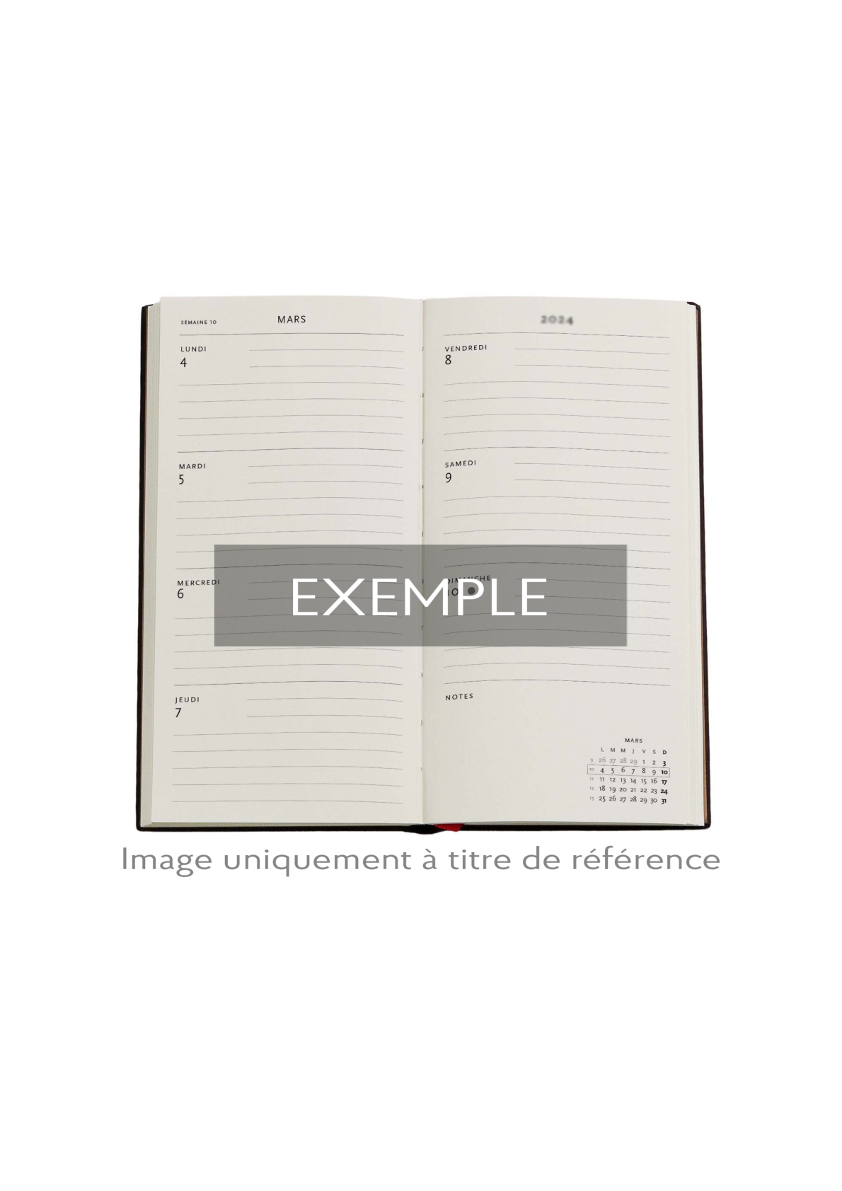 2026 Porto, Portuguese Tiles, 12-Month Planner, French, Slim, Horizontal, Elastic Band, 160 Pg, 100 GSM