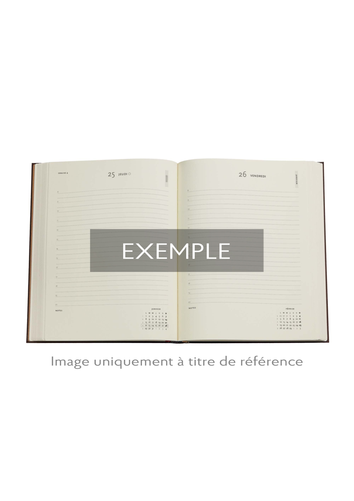 2026 The Orchard, Persian Poetry, 12-Month Planner, French, Ultra, Day-at-a-Time, Elastic Band, 416 Pg, 80 GSM
