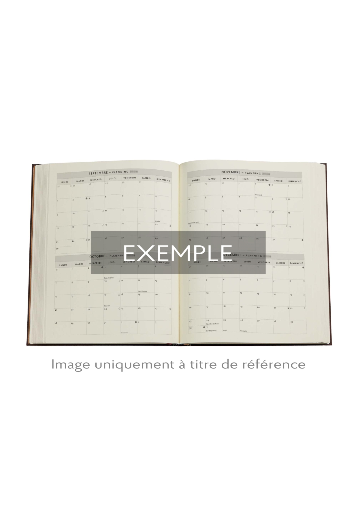2026 The Orchard, Persian Poetry, 12-Month Planner, French, Ultra, Day-at-a-Time, Elastic Band, 416 Pg, 80 GSM