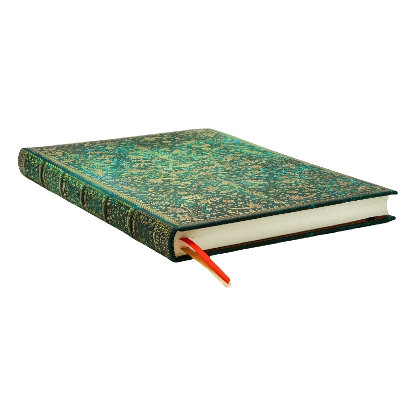 Emerald Flower Grande Unlined Hardcover Journal, 128pg, 120GSM, Marsh's Library by Paperblanks (Nature's Grace)