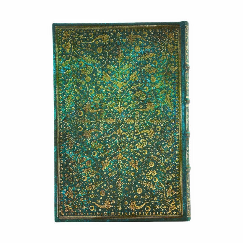 Emerald Flower Mini Lined Hardcover Journal, 176pg, 85GSM, Marsh's Library by Paperblanks (Nature's Grace)