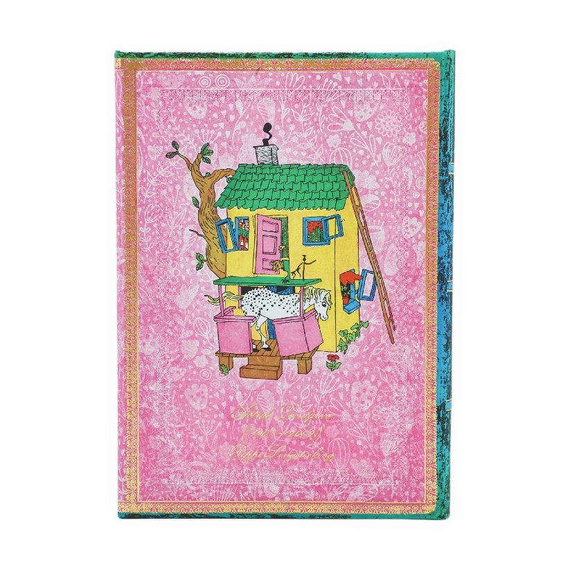 Astrid Lindgren, Pippi Longstocking Midi Unlined Hardcover Journal, 144pg, 120GSM by Paperblanks (Embellished Manuscripts Collection)