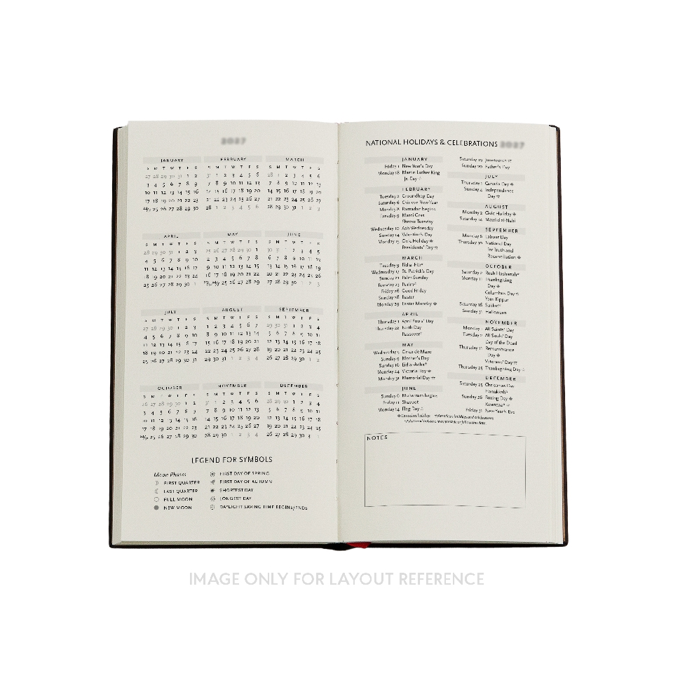 2027 Lotus River Slim Horizontal Hardcover 12-Month Weekly Planner, 160pg, 100GSM by Paperblanks (Living with Yuko)