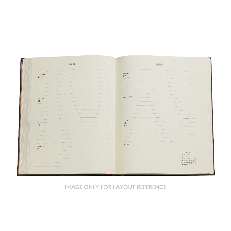 2027 Layla Ultra Horizontal Hardcover 12-Month Weekly Planner, 160pg, 100GSM by Paperblanks (Persian Poetry)