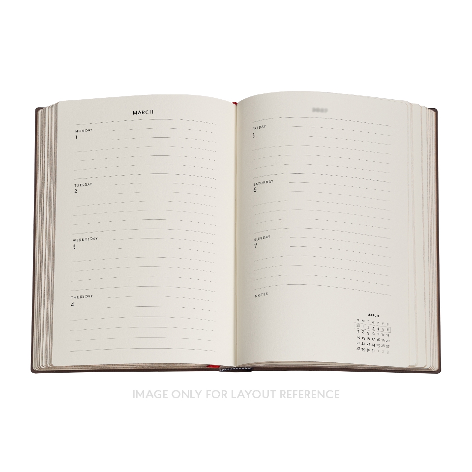 2027 Vault of the Milan Cathedral (Burgundy) Midi Horizontal Softcover 12-Month Weekly Planner, 176pg, 100GSM by Paperblanks (Duomo di Milano)