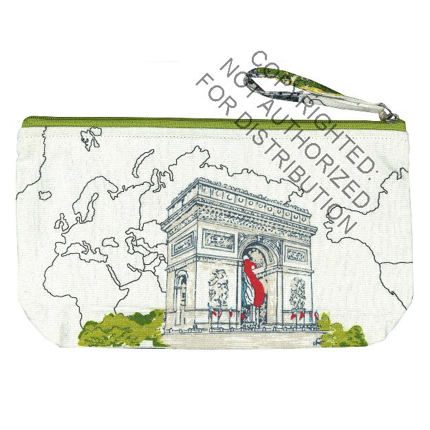 Paris Eiffel Tower Handmade Pouch