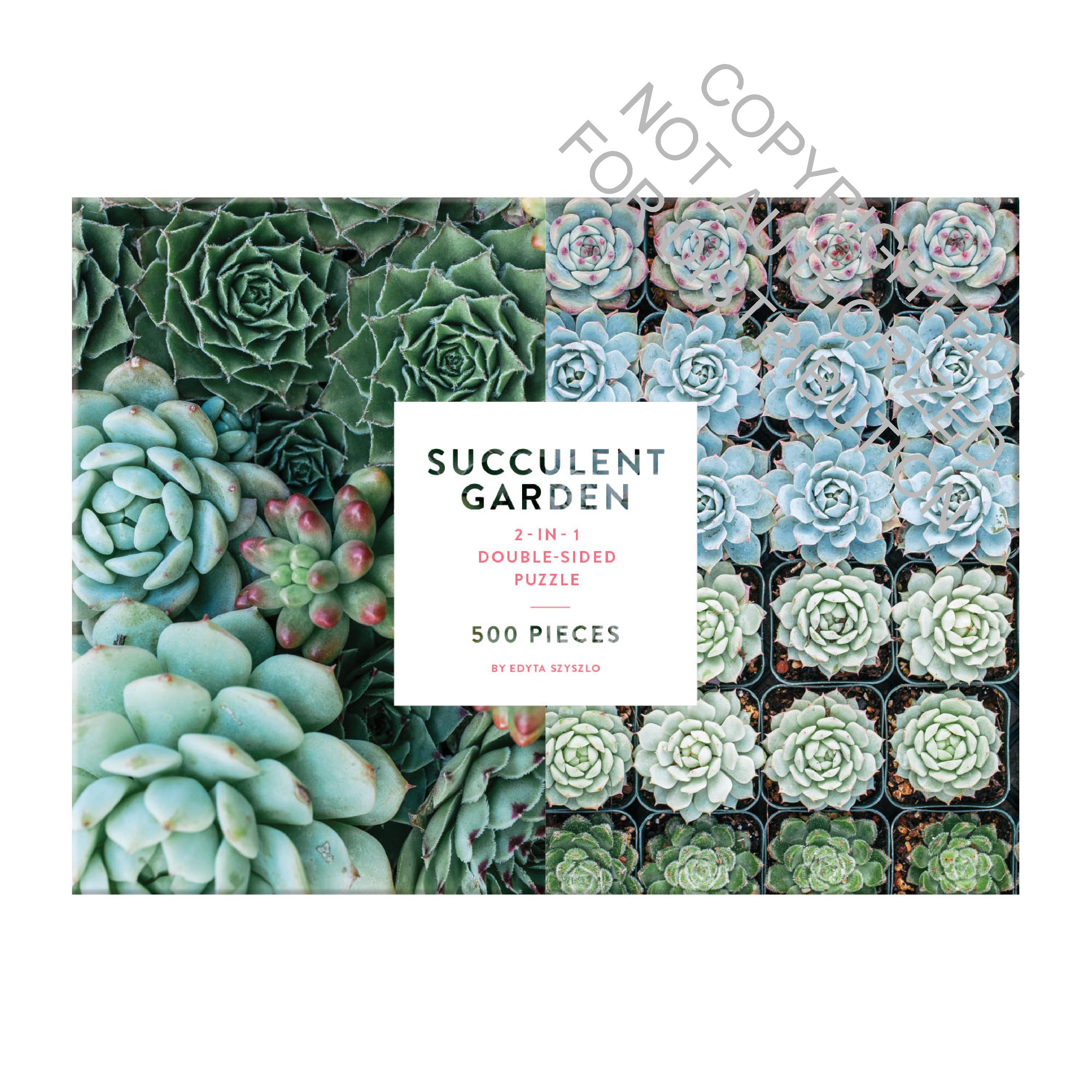 Succulent Garden 2-sided 500 Piece Puzzle