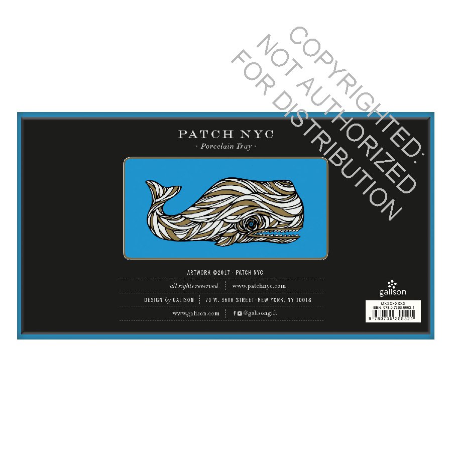 Patch NYC Whale Rectangle Porcelain Tray