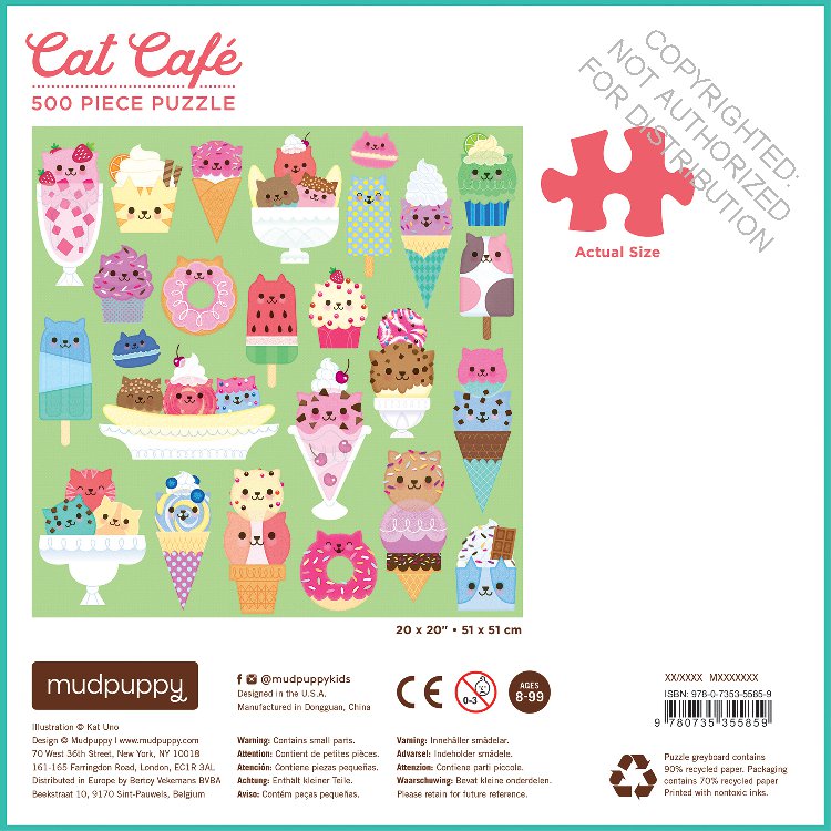 Cat Cafe 500 Piece Puzzle