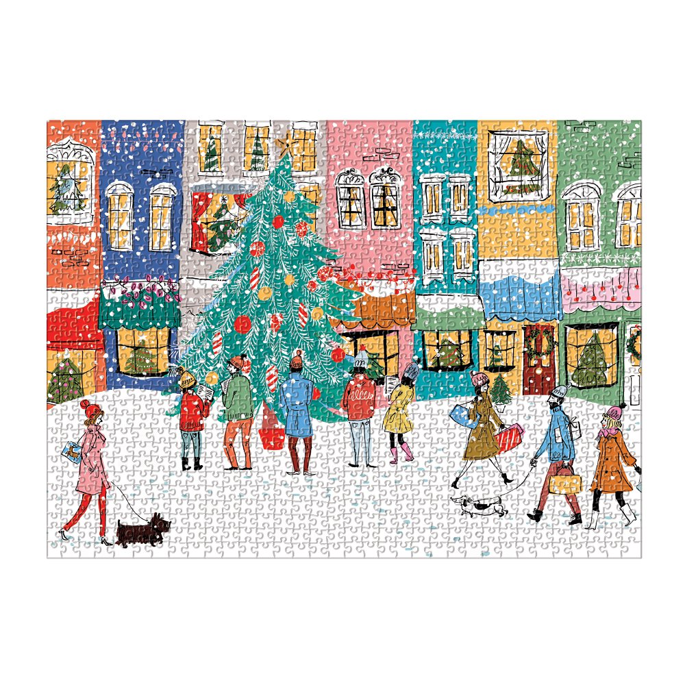 Michael Storrings Christmas Carolers Square Boxed 1000 Piece Puzzle