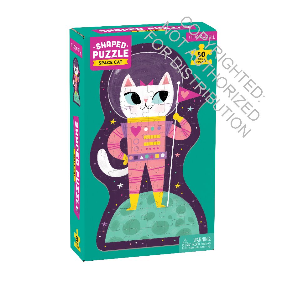 Space Cat 50 Piece Shaped Character Puzzle