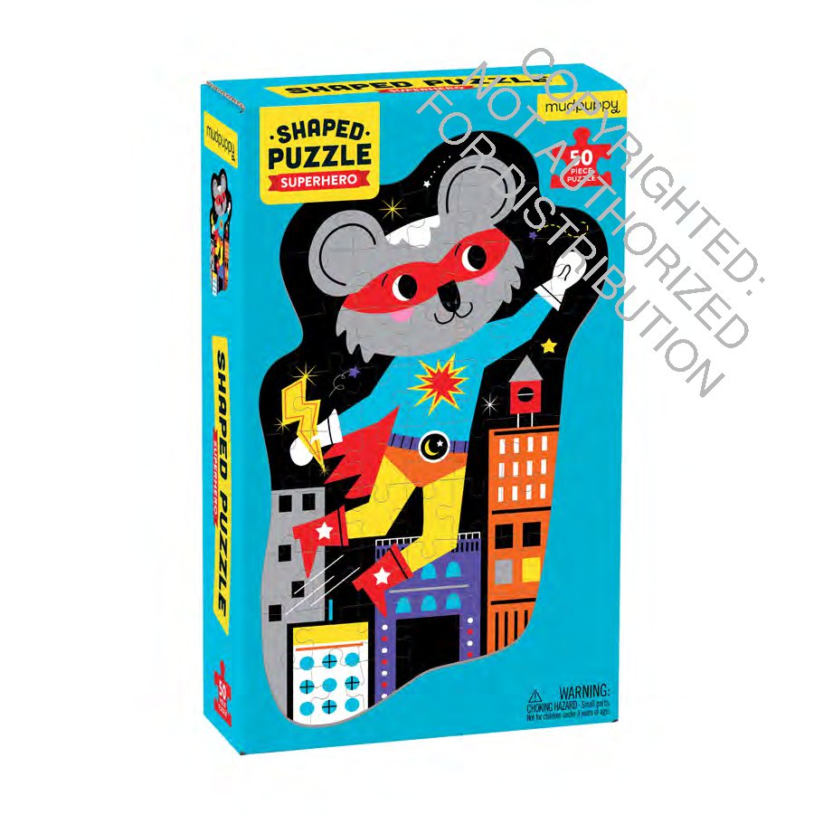 Superhero 50 Piece Shaped Character Puzzle