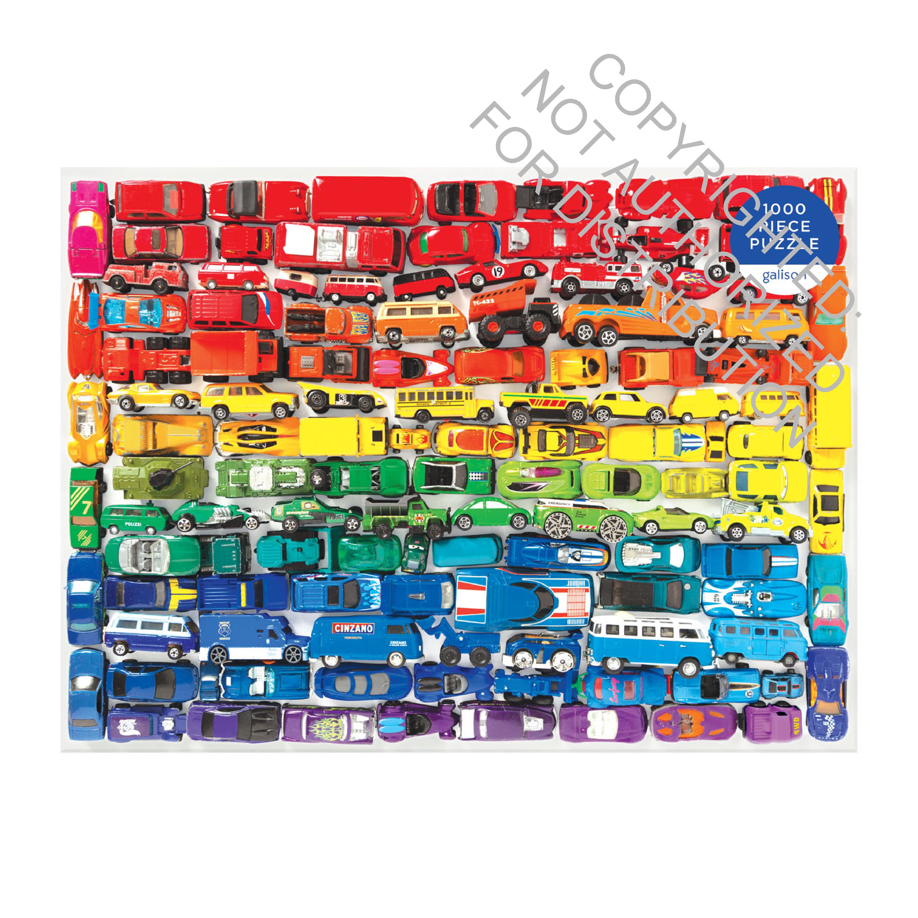Rainbow Toy Cars 1000 pc Puzzle