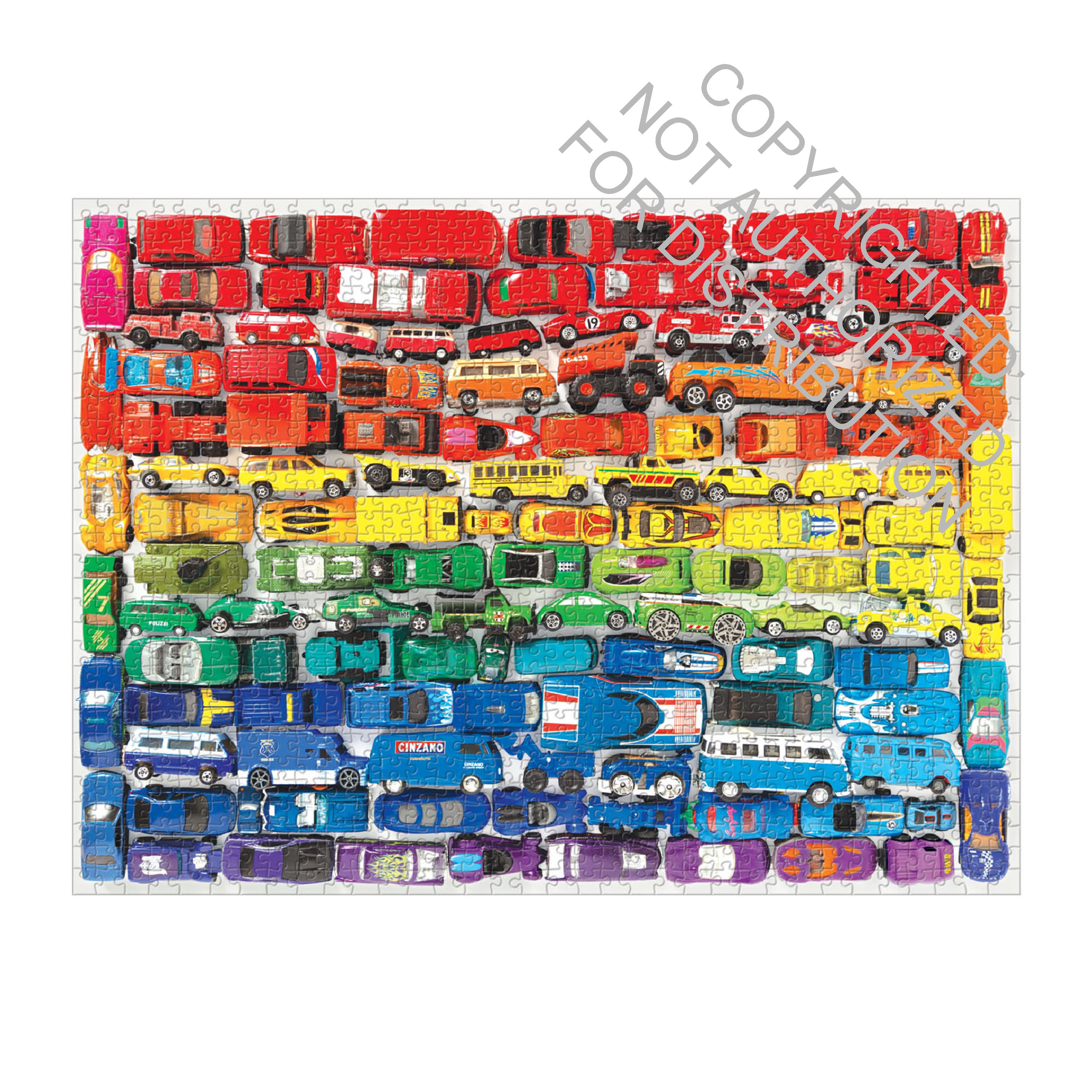 Rainbow Toy Cars 1000 pc Puzzle